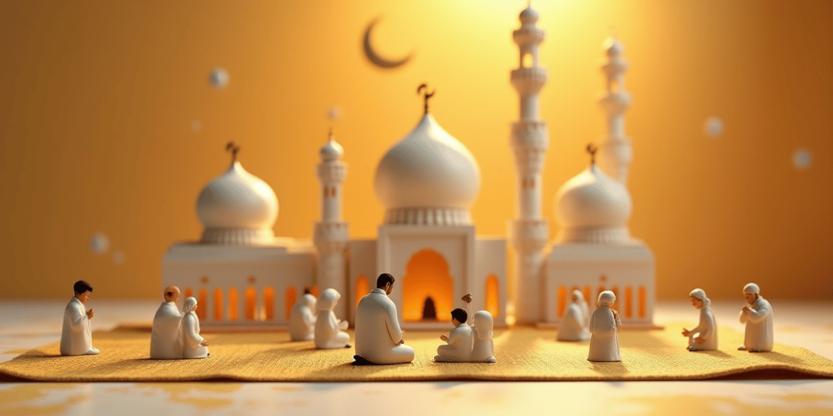 People praying at the masjid